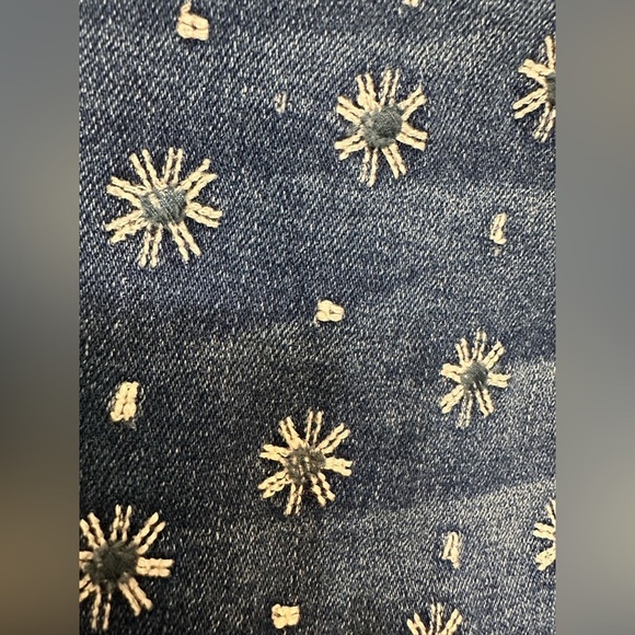 Pilcro Anthropologie Embroidered High-Rise Bootcut Denim Jeans Size 27 - Picture 3 of 7